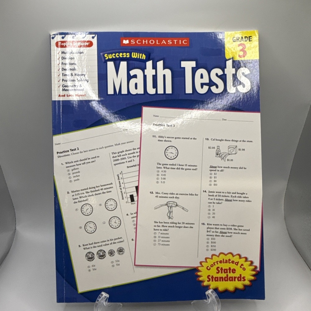Scholastic Success with‎ Math Tests: Grade 3 Workbook by Scholastic: Used